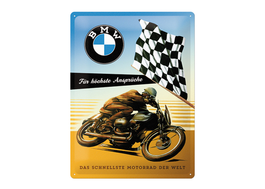 Retro metallitaulu BMW Für höchste Ansprüche 30x40 cm
