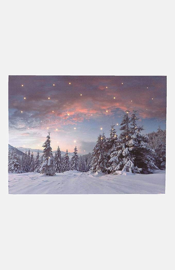 Taulu, jossa LED-valaistus Vinterlandskap