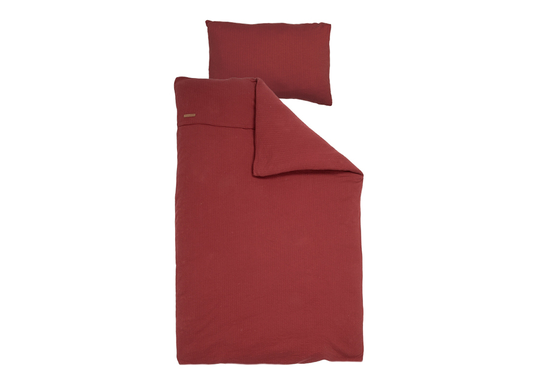 Pussilakanasetti Pure Indian Red 100x140 cm