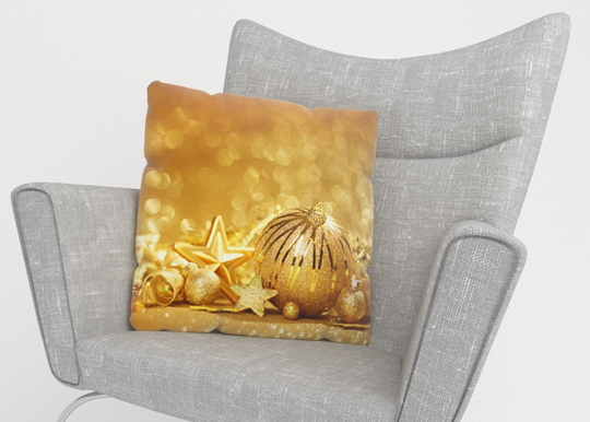 Koristetyynyliina Golden Christmas Toys 40x60 cm