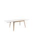 Ruokapöytä Copenhagen, luonnonväriset jalat, 150/230x95 cm