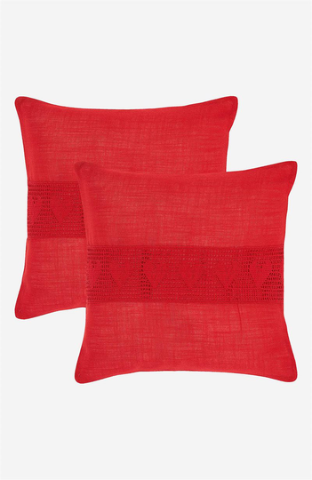 Yksivärinen sydänkoristeinen tyynynpäällinen Heart 2 kpl/pakkaus