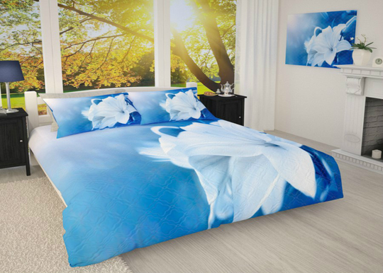 Päiväpeitto Valkoinen lilja 215x240 cm
