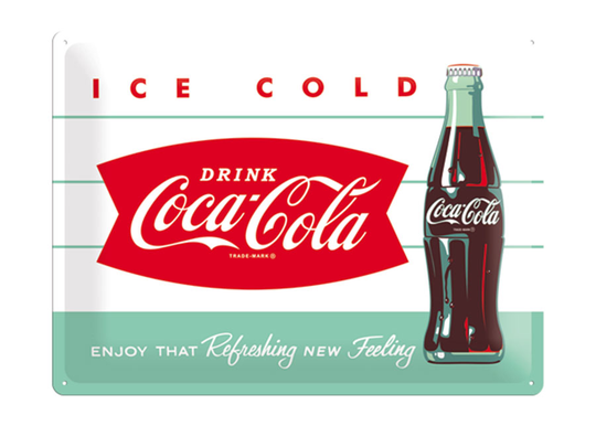 Retro metallitaulu COCA-COLA ICE COLD 30x40 cm