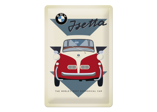 Retro metallitaulu BMW Isetta 20x30cm