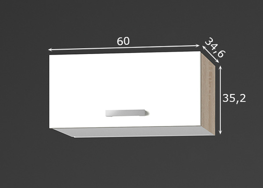 Keittiön yläkaappi Zamora 60 cm