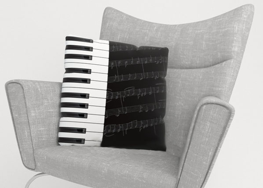 Koristetyynyliina PIANO KEYS 40x40 cm