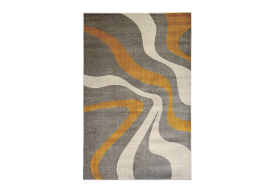 Matto Swirl Grey Yellow 140x200 cm