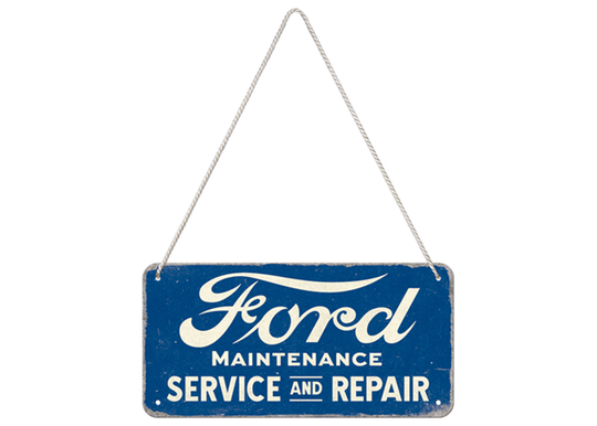 Retro metallitaulu Ford - Service&Repair 10x20 cm
