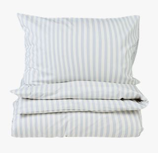 Classic stripe pussilakanasetti puuvillaa sininen
