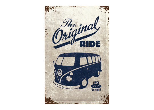 Retro metallitaulu VW Bulli The Original Ride 40x60 cm