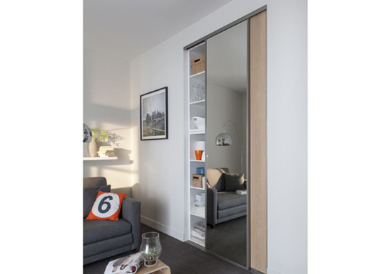 Liukuovet Prestige, 1 peili ja 1 melamiini oviaukkoon 201-230x255 cm