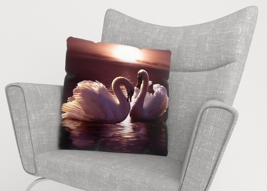 Koristetyynyliina Swans 50x50 cm