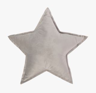 Stjerne velour koristetyyny vaaleanharmaa
