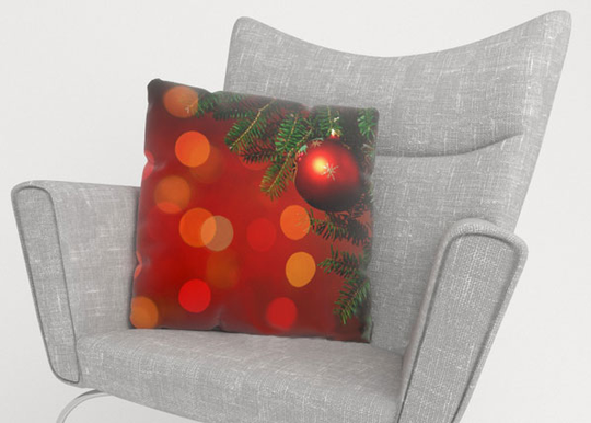 Koristetyynyliina RED CHRISTMAS TOYS 50x50 cm