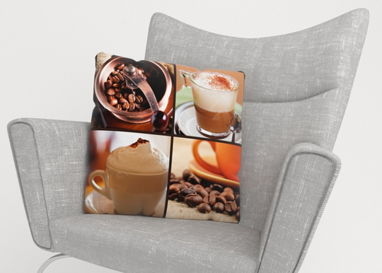 Koristetyynyliina Coffee 4 45x45 cm