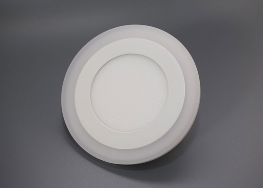 Upotettava paneelivalaisin 3+3 W,Ø10,5 cm