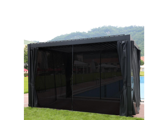 Sivuverhot puutarhakatokselle Mirador 3x3 m, tekstiilimateriaali