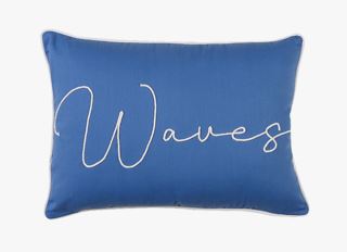 Waves koristetyyny sininen