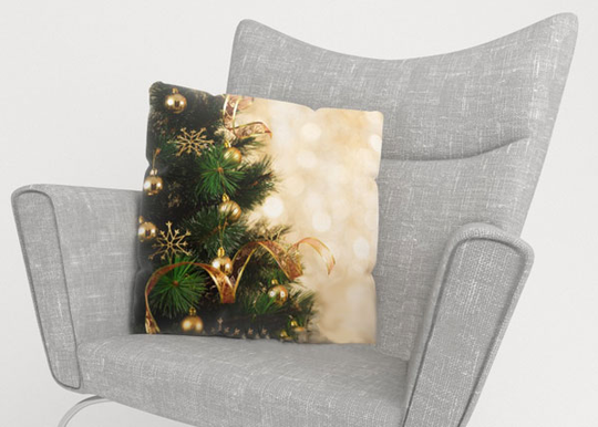 Koristetyynyliina CHRISTMAS GOLD 50x50 cm