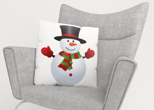 Koristetyynyliina CHRISTMAS SNOWMAN 40x40 cm