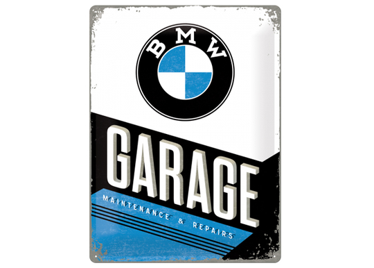 Retro metallitaulu BMW GARAGE 30x40 cm