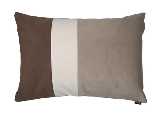 Koristetyyny Velvet Trio Midi ruskea&beige 40x60 cm