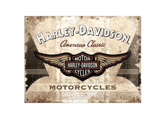 Retro metallitaulu Harley-Davidson Motorcycles 30x40cm